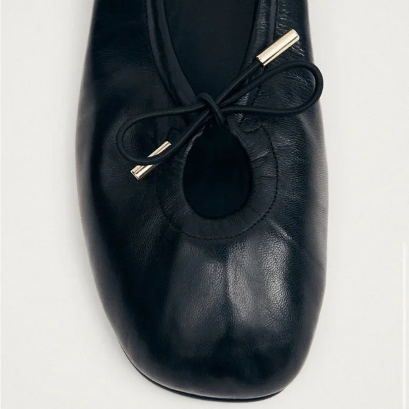 ALOHAS Black Leather Ballet Flats Size 42 Great Condition - Picture 2 of 11